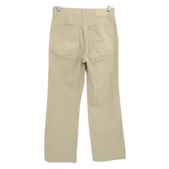 Trave Pants Womens 28 Tan High Rise Joan Full Wide Leg Trouser Casual Office - Picture 2 of 8